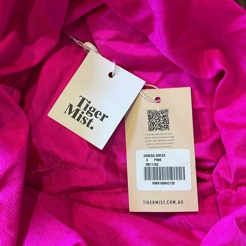 NWT Tiger Mist Danisa Multi-tie wrap halter sexy dress hot pink Small - Picture 5 of 10